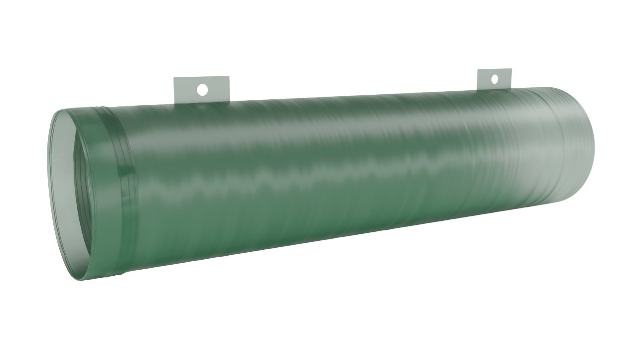 Manguera plana verde para conducto de aire (extremos blandos)