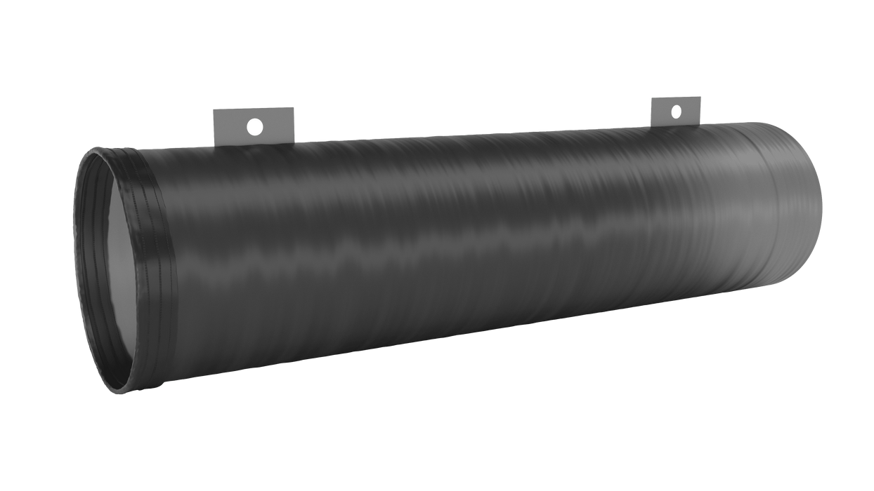 Manguera plana para conducto de aire negra (extremos de cable)