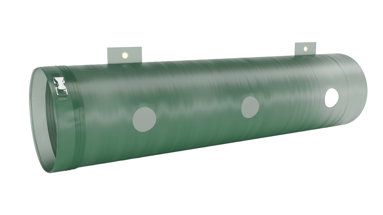Manguera difusora plana verde (extremos de correa)