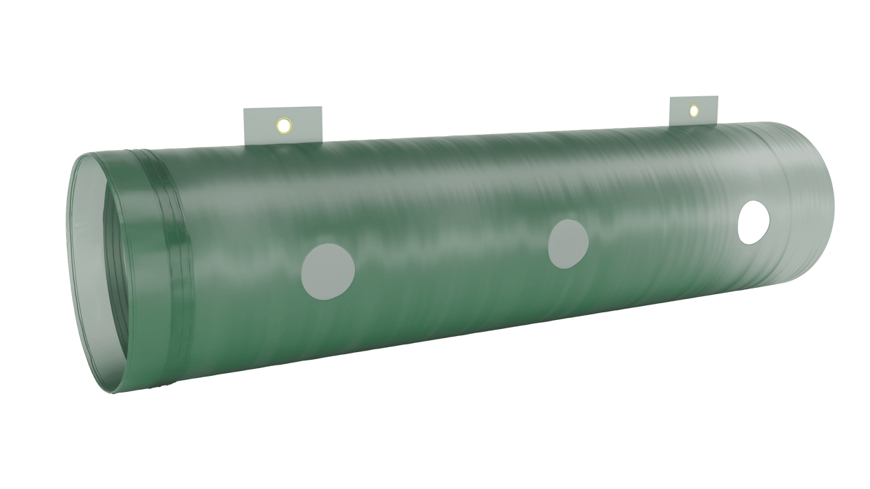 Manguera difusora plana verde (extremos de manguito blando)