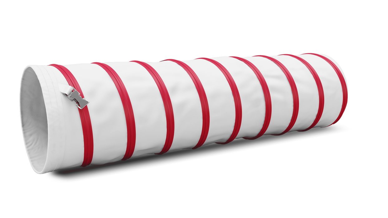 White x Red AC Supply Duct Hose