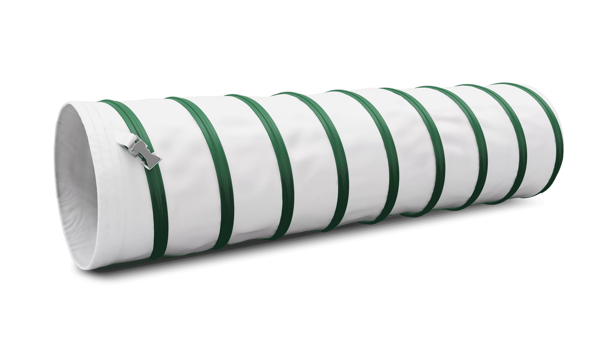 White x Green AC Return Duct Hose